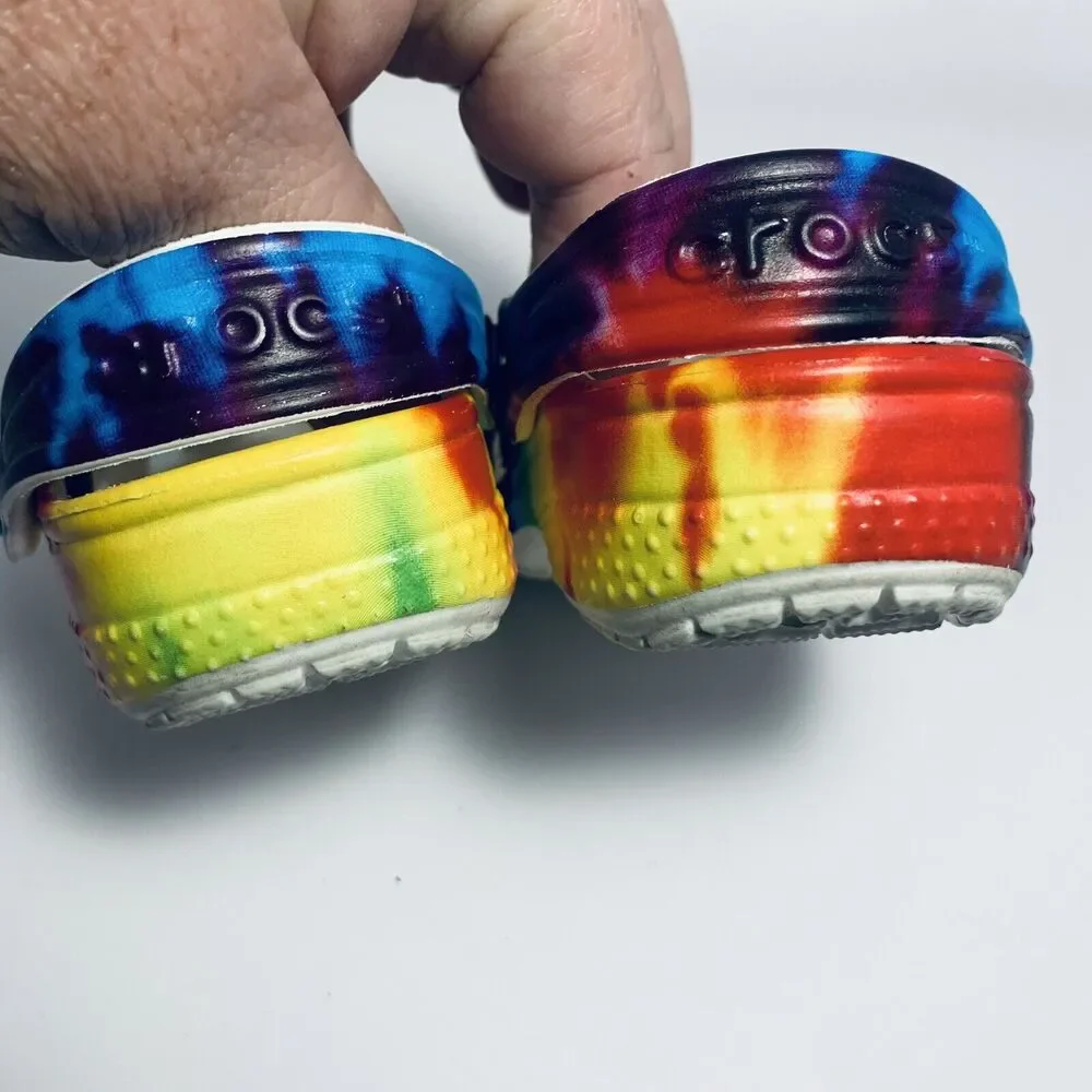 CROCS Tie Dye baby Clog Shoes Size 2-3